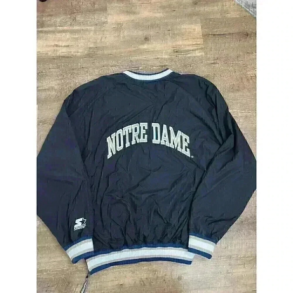 Vintage Starter Notre Dame Fighting Irish Windbreaker Jacket Embroidered XL - Picture 11 of 16